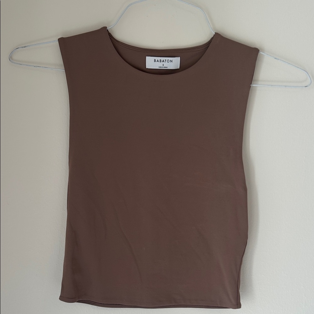 Babaton Contour Taupe/Brown Muscle Tank Top